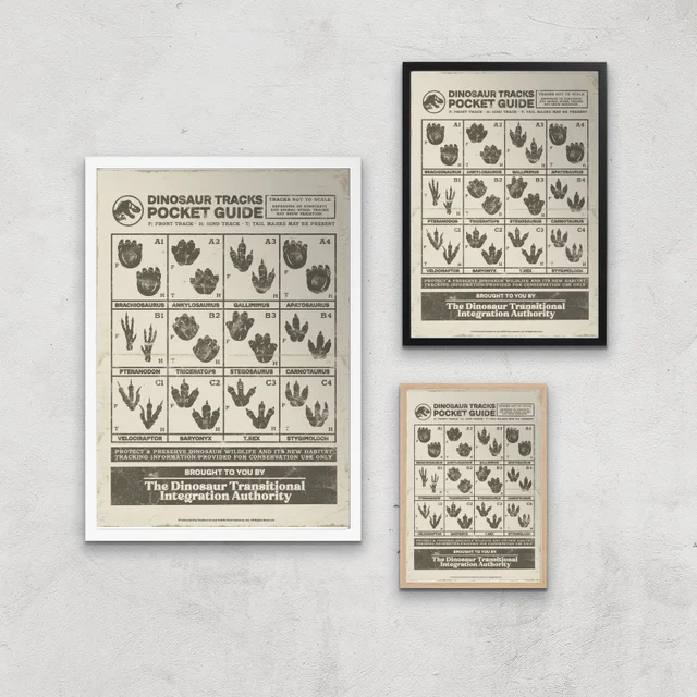 Jurassic World Dino Tracks Pocket Guide Giclee Art Print