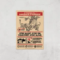 Jurassic World How To Survive A Stampede Giclee Art Print
