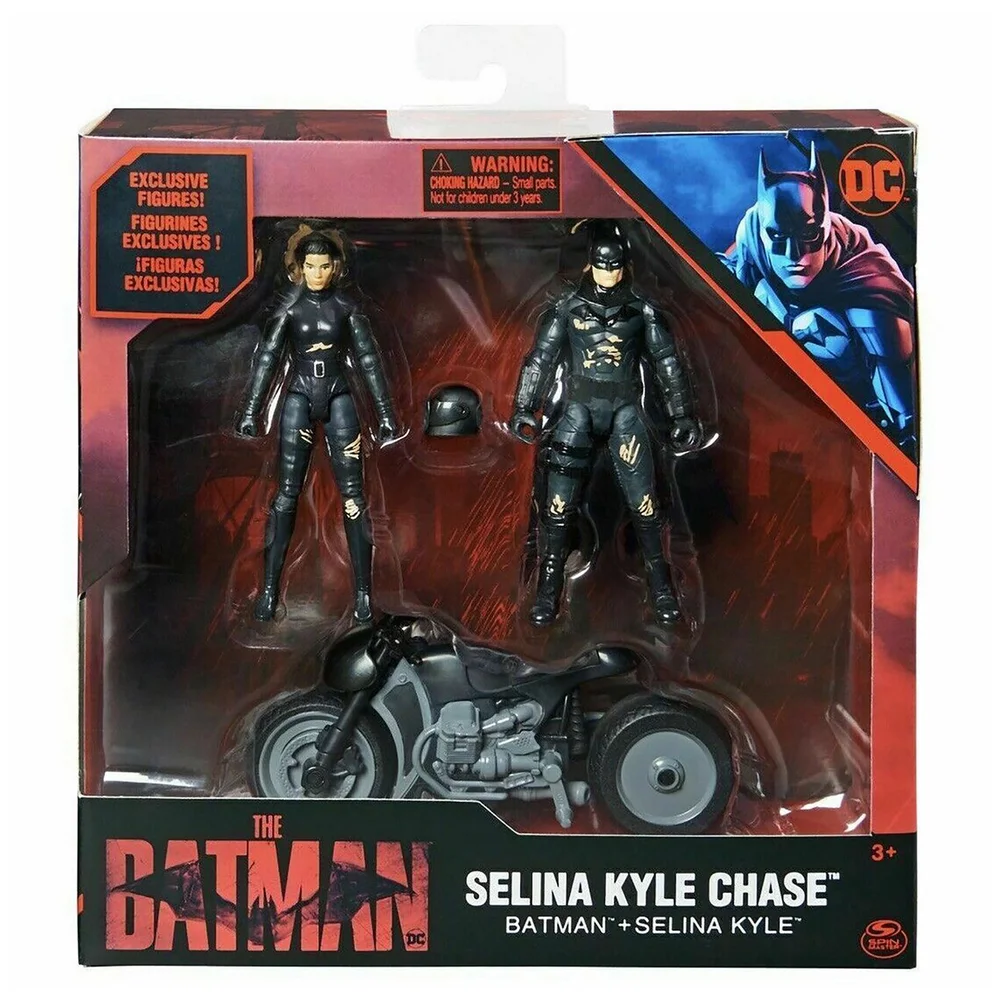 Spin Master The Batman Batman and Selina Kyle Chase 4 Inch Action Figure Box Set Image 1
