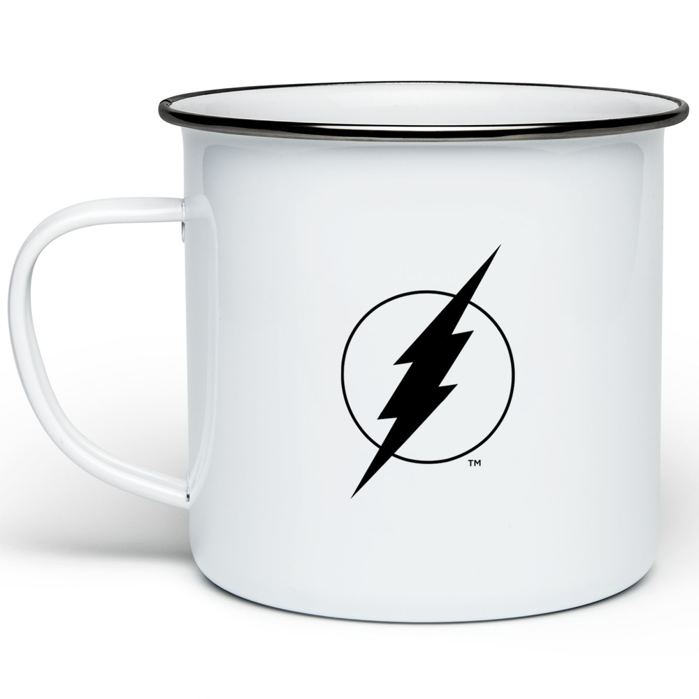 The Flash Logo Enamel Mug - White Image 1