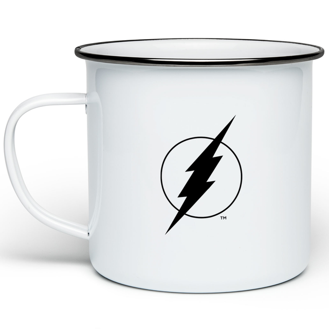 The Flash Logo Enamel Mug - White