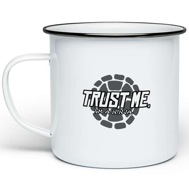 Teenage Mutant Ninja Turtles Trust Me I Am A Ninja Enamel Mug - White