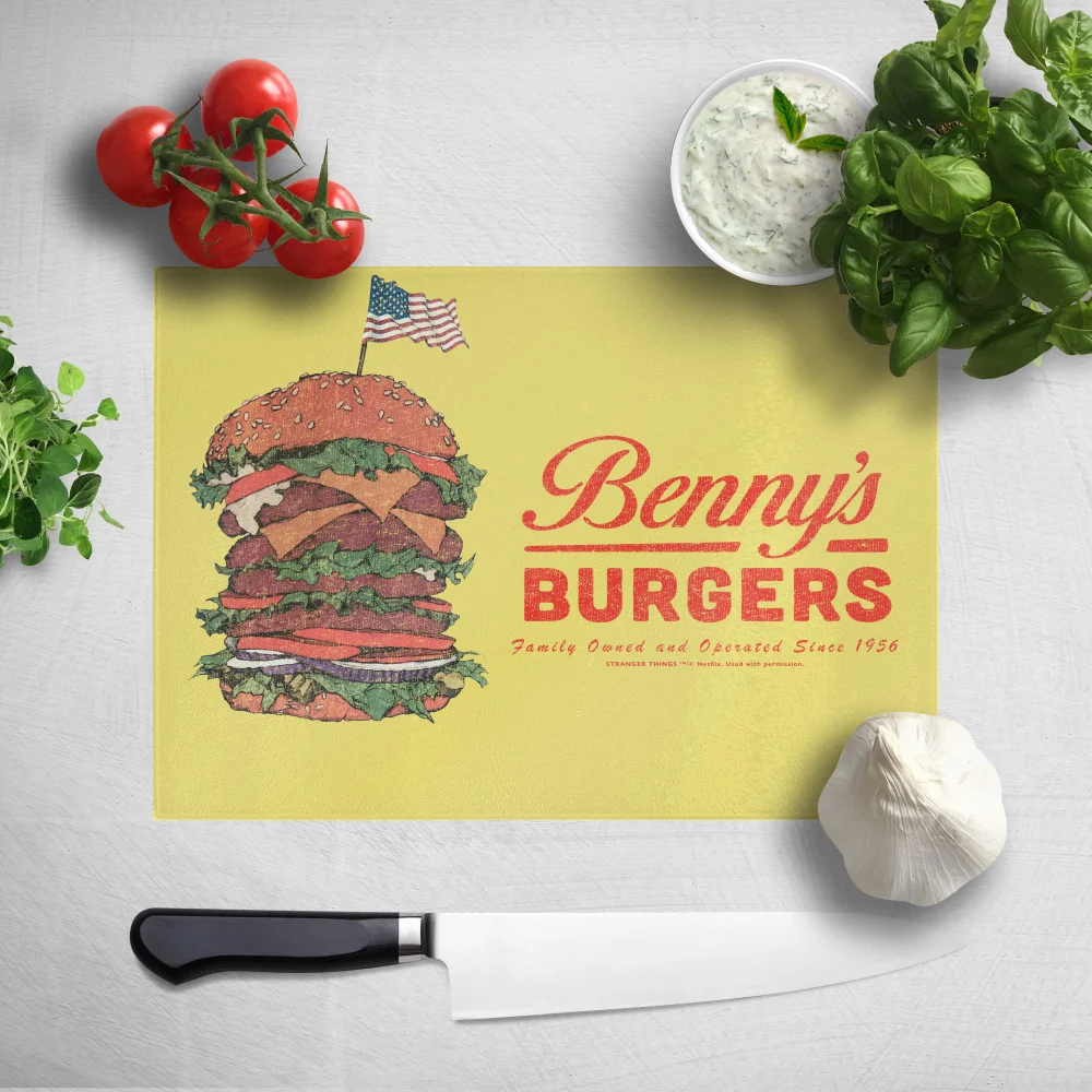 Stranger Things Benny's Burgers Chopping Board Image 1