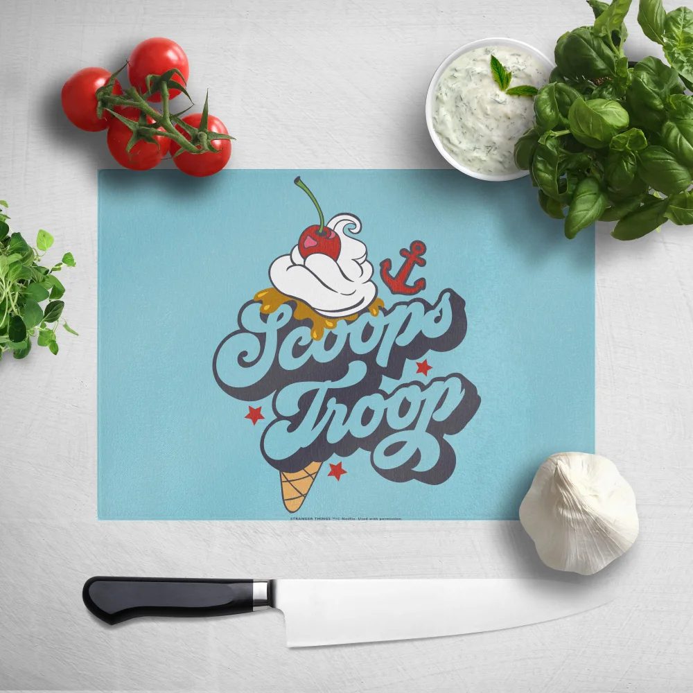 Stranger Things Scoops Troop Chopping Board Image 1