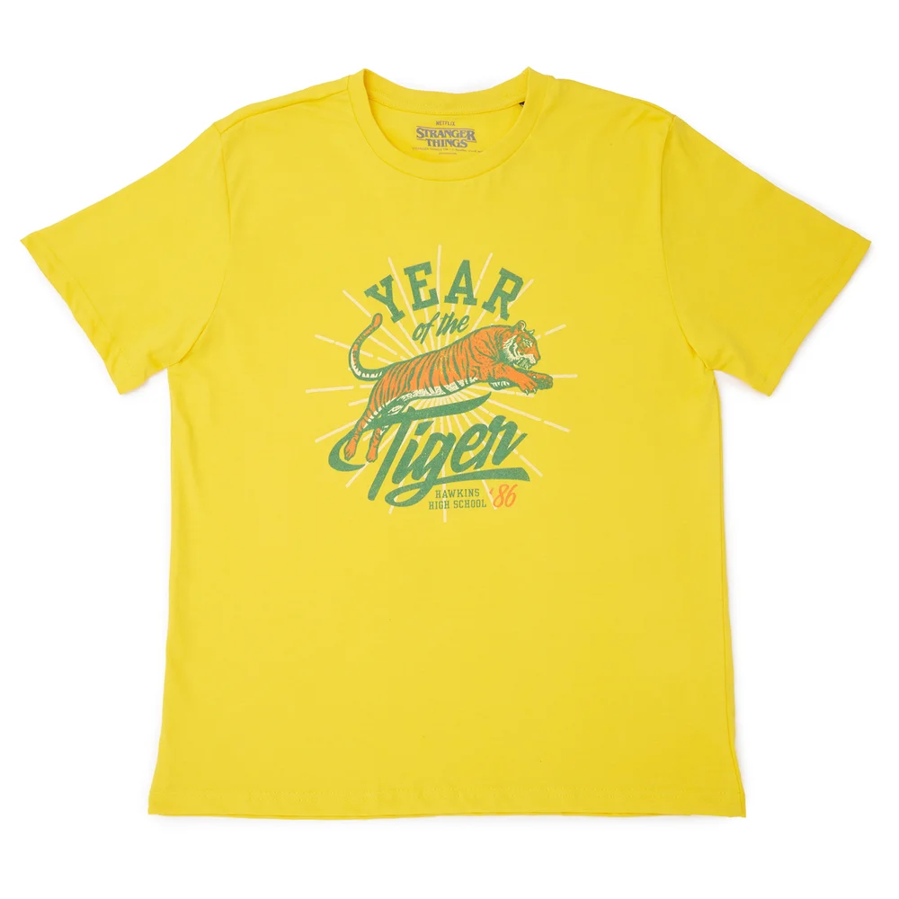 T-Shirt Stranger Things Year Of The Tiger - Jaune - S Image 1
