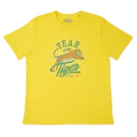 T-Shirt Stranger Things Year Of The Tiger - Jaune - undefined undefined