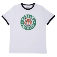 T-Shirt Stranger Things - Blanc/Noir