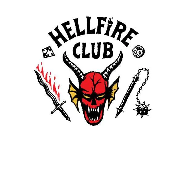 Sweat à capuche Stranger Things Hellfire Club - Blanc