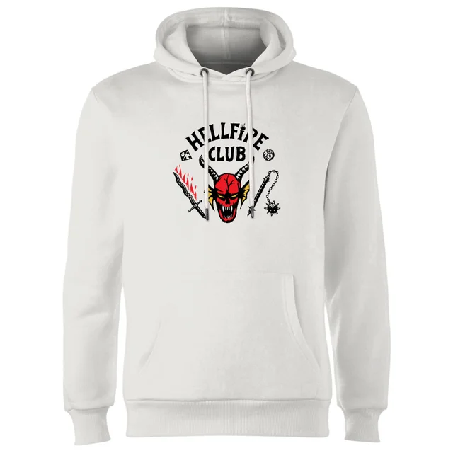 Sweat à capuche Stranger Things Hellfire Club - Blanc