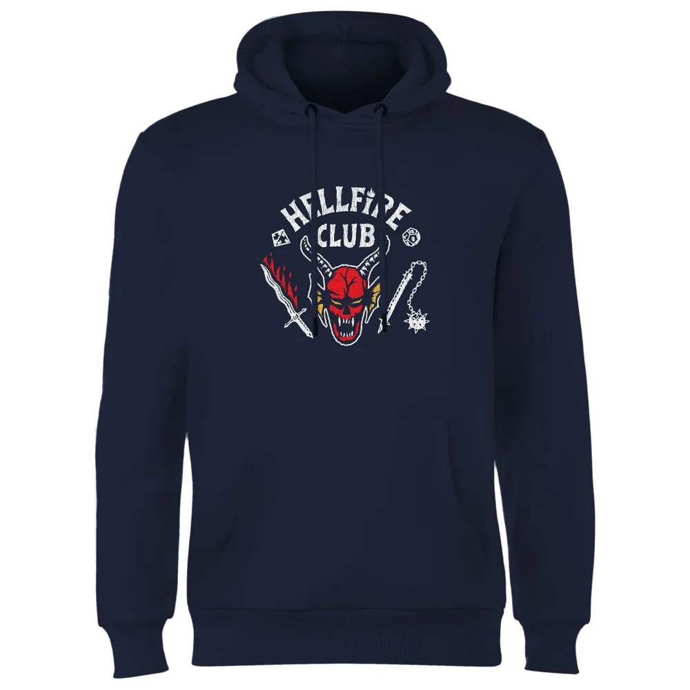 Sweat à capuche Stranger Things Hellfire Club Vintage - Bleu Marine - S Image 1