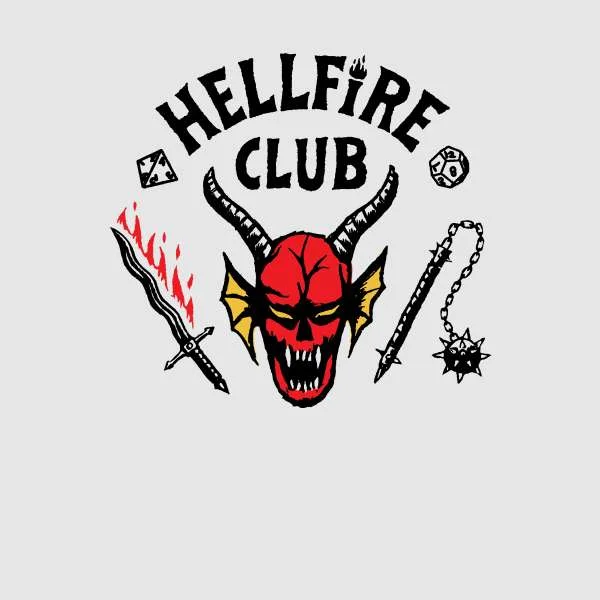 Sweat à capuche Stranger Things Hellfire Club - Gris