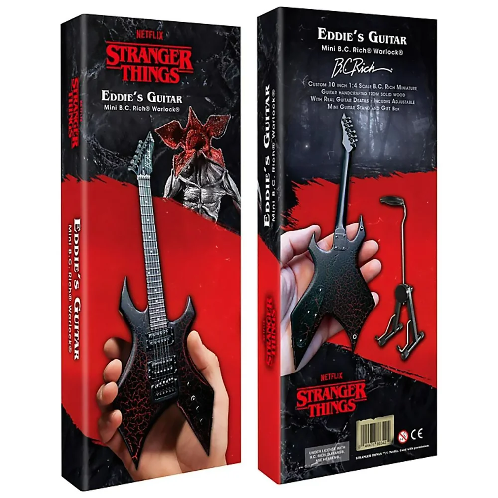 Netflix Stranger Things Eddie's Guitar BC Rich NJ Warlock Mini Guitar Replica Collectible Image 1