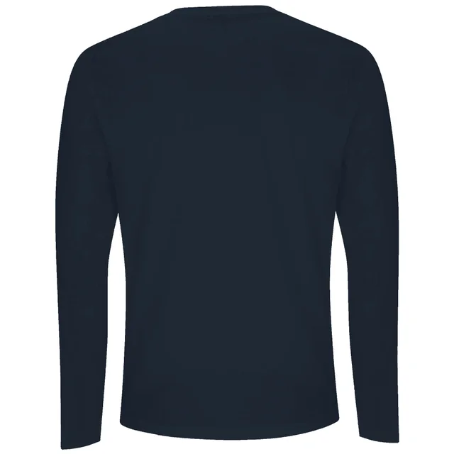 Justice League Batman Logo Men's Long Sleeve T-Shirt - Navy