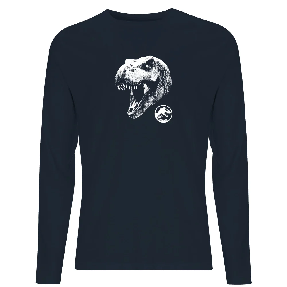 Jurassic Park T Rex Men's Long Sleeve T-Shirt - Navy - L Image 1
