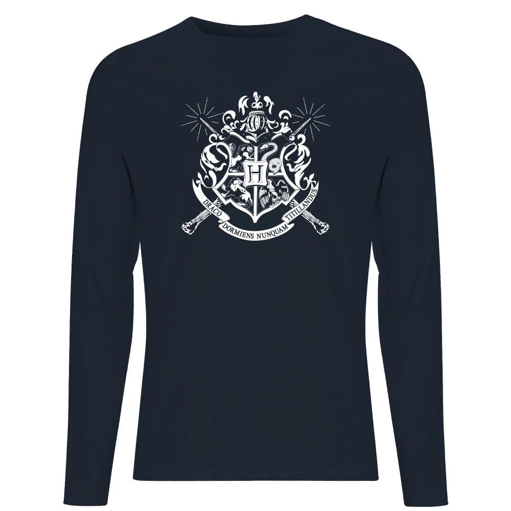 Harry Potter Hogwarts House Crest Men's Long Sleeve T-Shirt - Navy - L - Navy Image 1