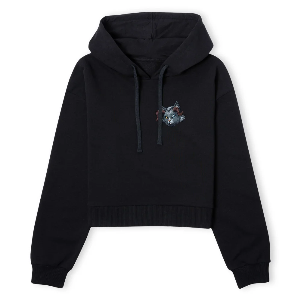 Tribes of Midgard Maniklo Pocket Women's Cropped Hoodie - Black - XS - Noir Image 1
