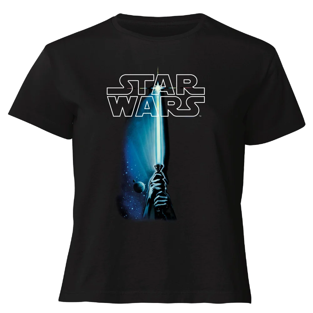 Star Wars Classic Lightsaber Women's Cropped T-Shirt - Black - XS - Noir Image 1