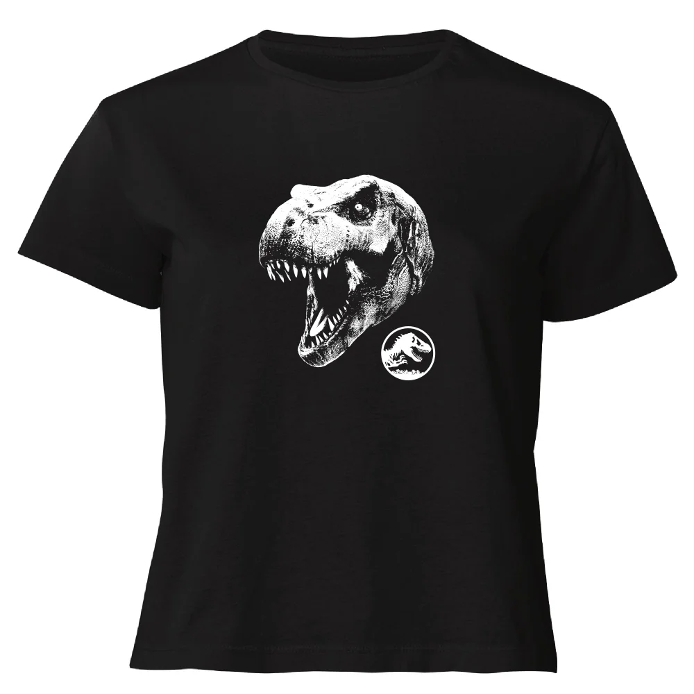 Jurassic Park T Rex Women's Cropped T-Shirt - Black - XS - Noir Image 1