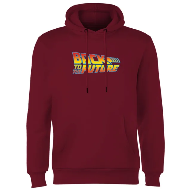 Back To The Future Classic Logo Hoodie - Burgundy