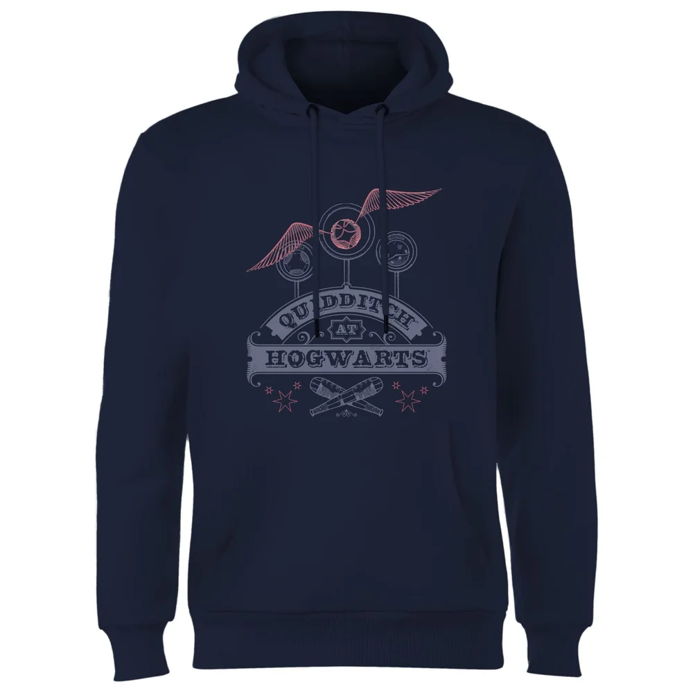 Harry Potter Quidditch At Hogwarts Hoodie - Navy - S Image 1