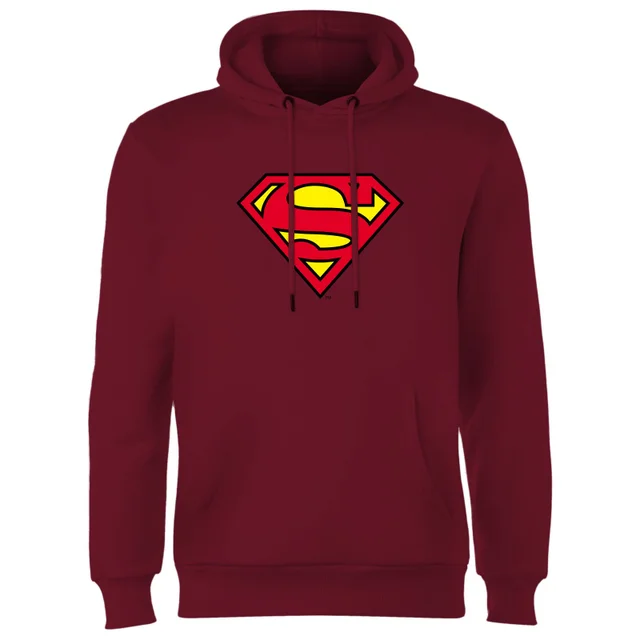 Official Superman Shield Hoodie - Burgundy