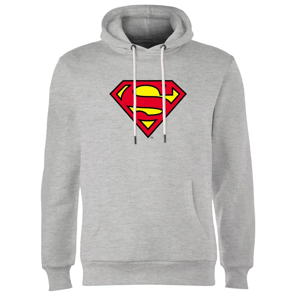 Official Superman Shield Hoodie - Grey - S Image 1
