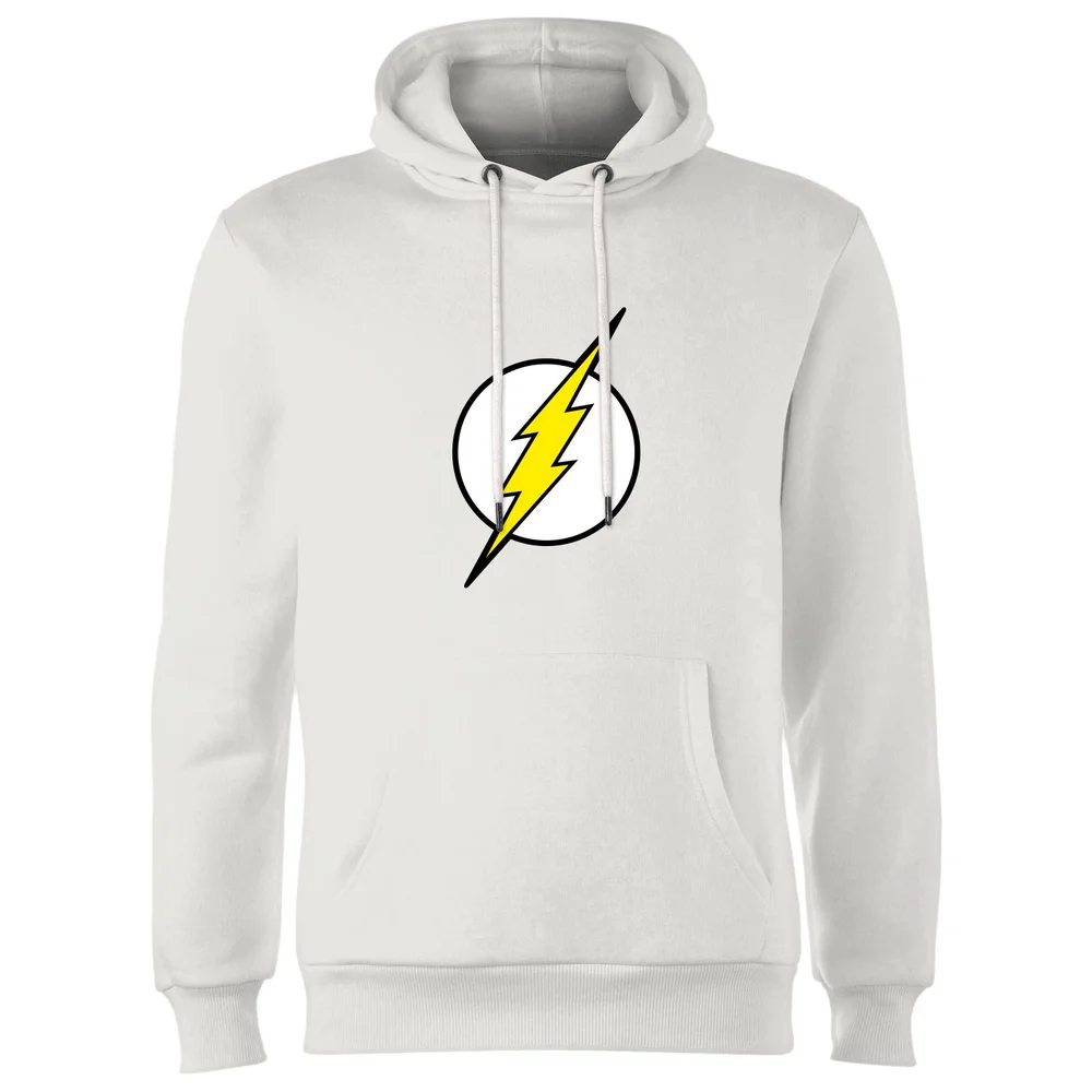 Justice League Flash Logo Hoodie - White - S Image 1
