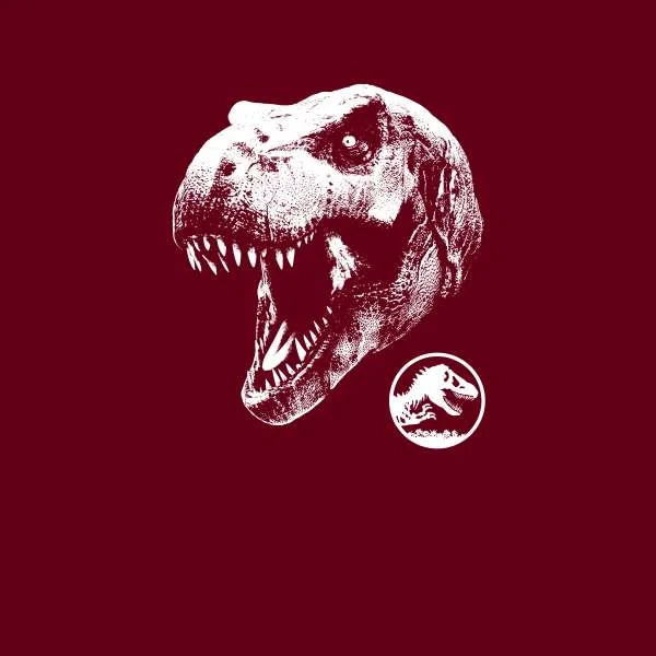 Jurassic Park T Rex Hoodie - Burgundy