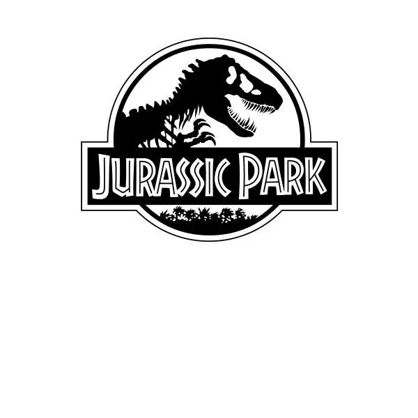 Jurassic Park Logo Hoodie - White