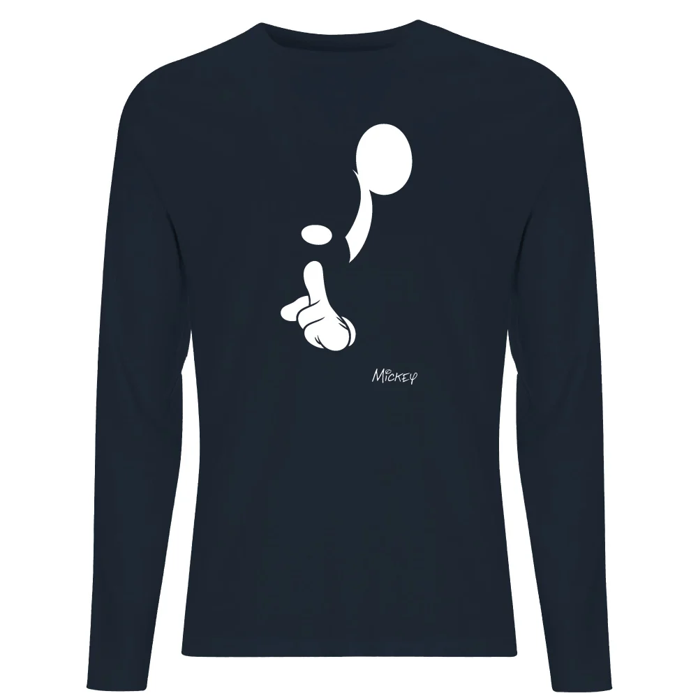 Disney Shush Men's Long Sleeve T-Shirt - Navy - S - Navy Image 1