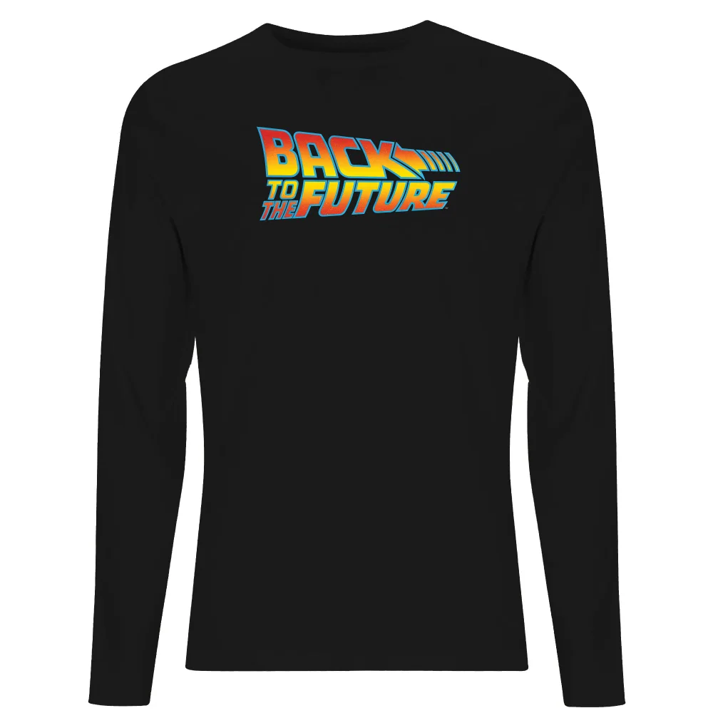 Back To The Future Classic Logo Men's Long Sleeve T-Shirt - Black - XS Image 1