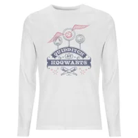 Harry Potter Quidditch At Hogwarts Men's Long Sleeve T-Shirt - White