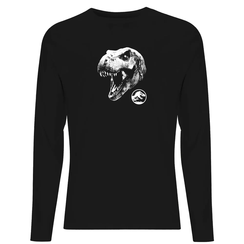 Jurassic Park T Rex Men's Long Sleeve T-Shirt - Black - S Image 1