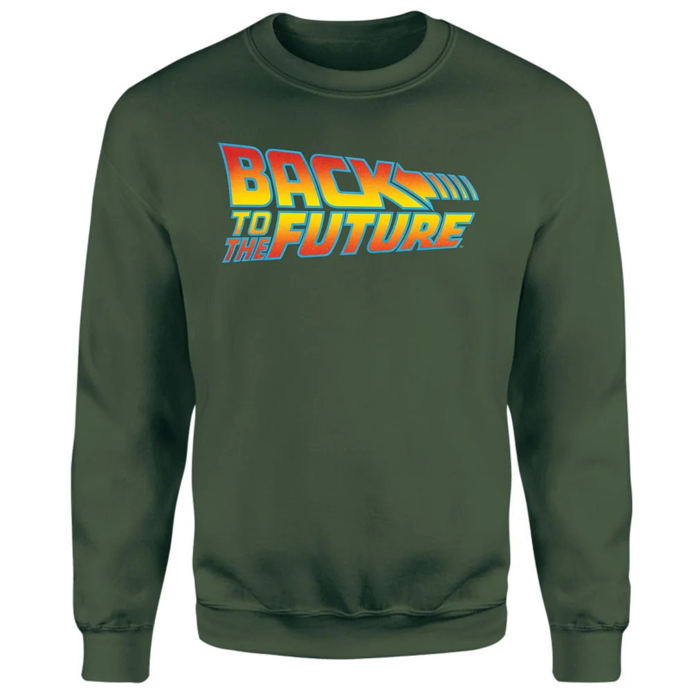 Back To The Future Classic Logo Sweatshirt - Green - XS Image 1