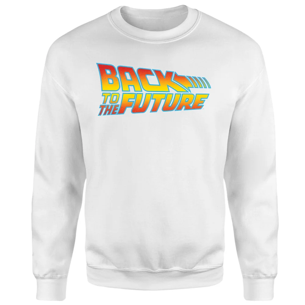 Back To The Future Classic Logo Sweatshirt - White - XS Image 1