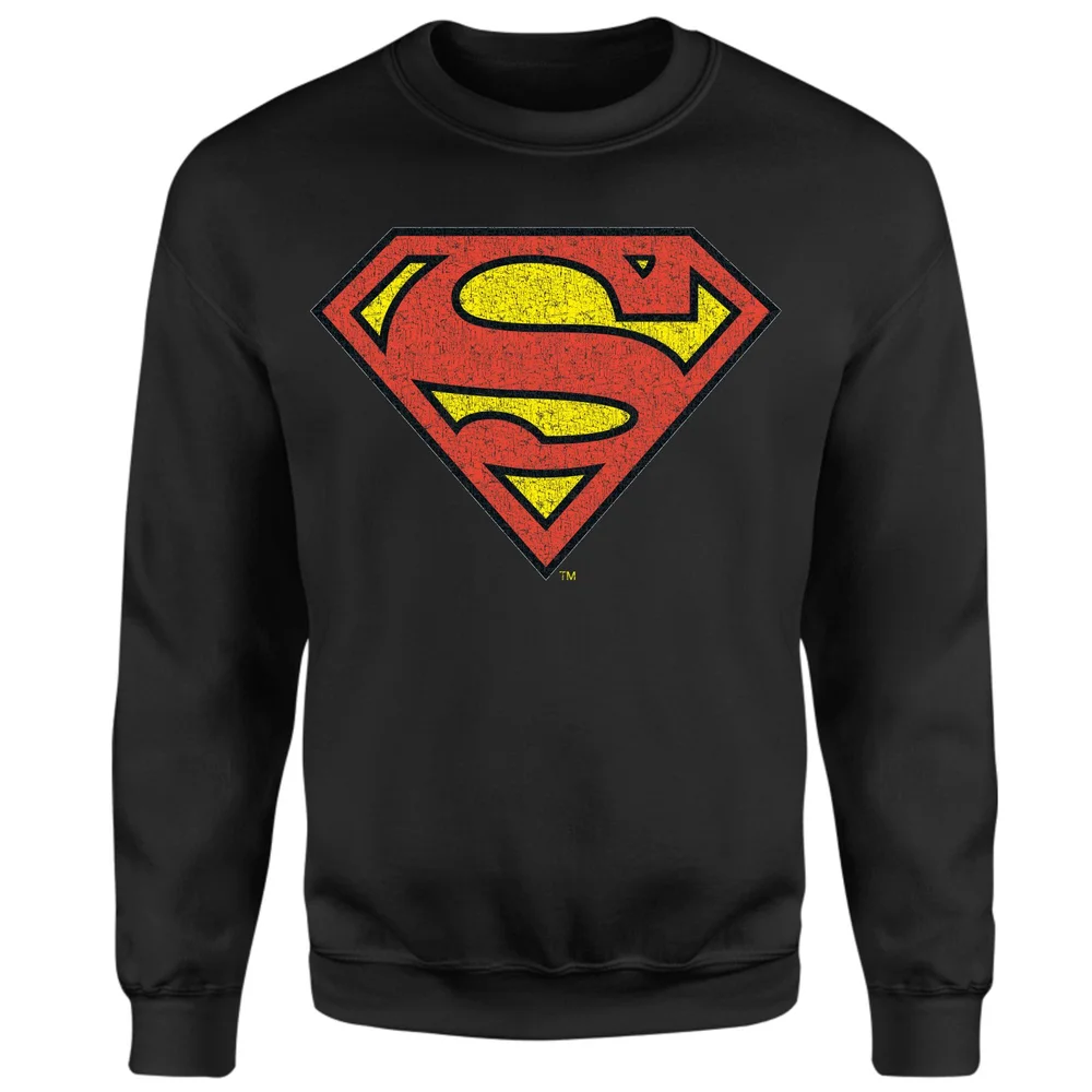 Official Superman Crackle Logo Sweatshirt - Black - S Image 1