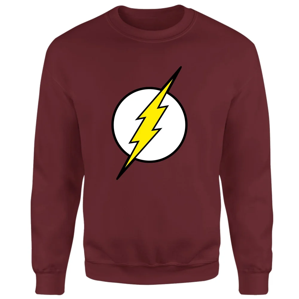 Justice League Flash Logo Sweatshirt - Burgundy - S Image 1