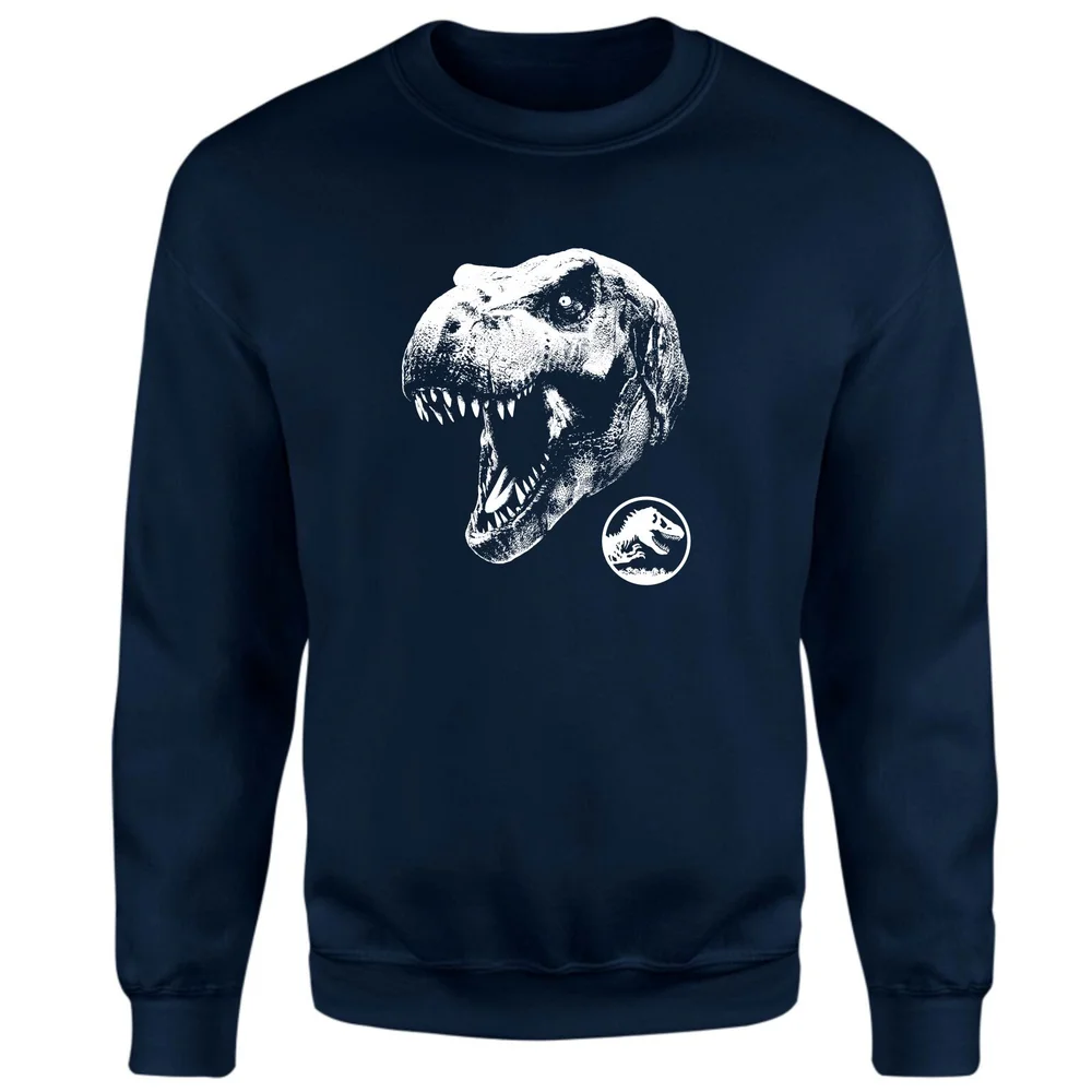 Jurassic Park T Rex Sweatshirt - Navy - S Image 1