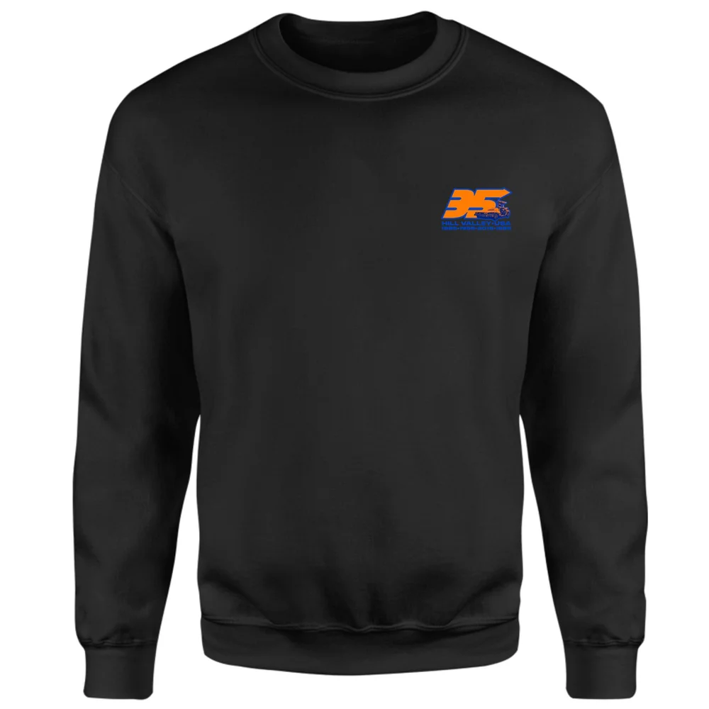 Back To The Future 35 Hill Valley Front Sweatshirt - Black - XS Image 1