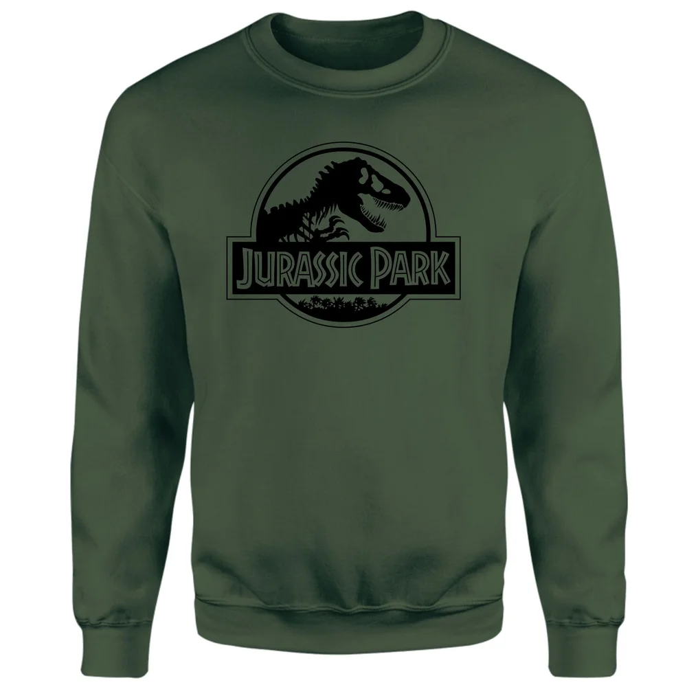Jurassic Park Logo Sweatshirt - Green - S Image 1