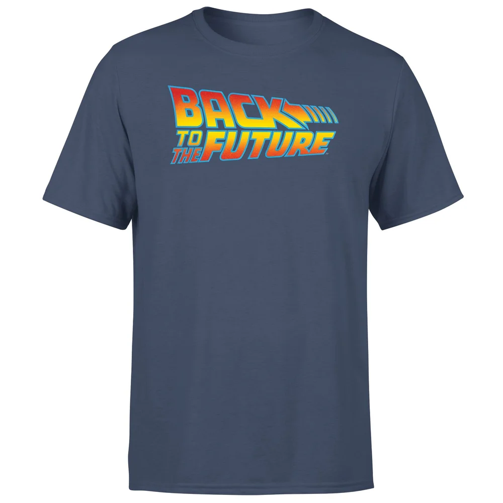 Back To The Future Classic Logo Men's T-Shirt - Navy - S Image 1