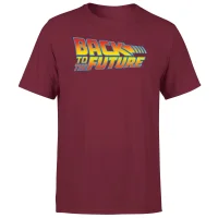 Back To The Future Classic Logo Men's T-Shirt - Burgundy - undefined undefined