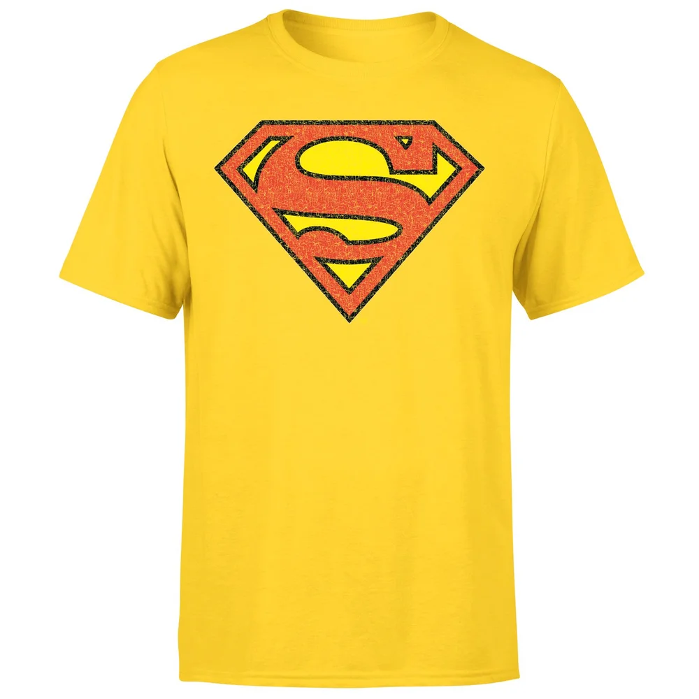 Official Superman Crackle Logo Men's T-Shirt - Yellow - S Image 1
