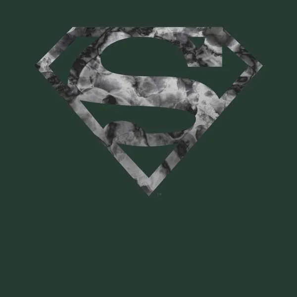 Marble Superman Logo Men's T-Shirt - Green