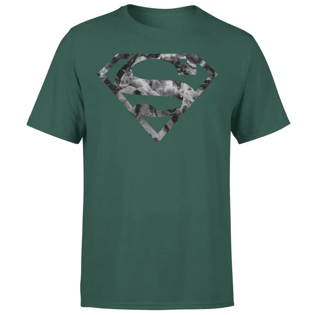 Marble Superman Logo Men's T-Shirt - Green