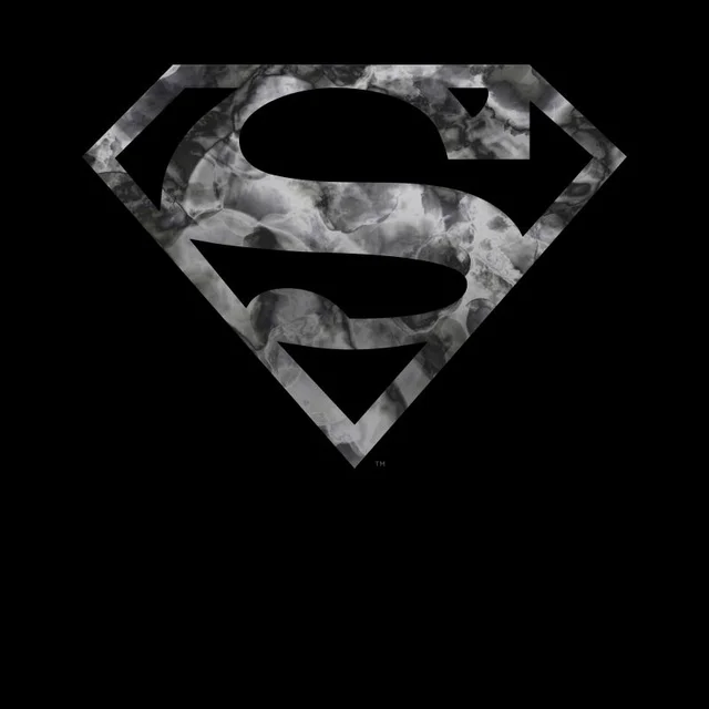 Marble Superman Logo Men's T-Shirt - Red