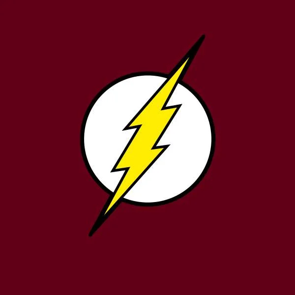 Justice League Flash Logo Men's T-Shirt - Burgundy
