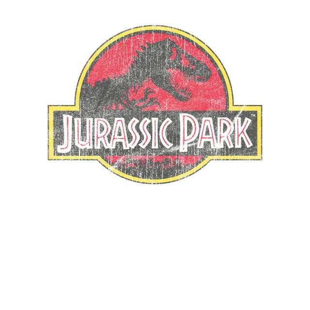 Jurassic Park Logo Vintage Men's T-Shirt - White