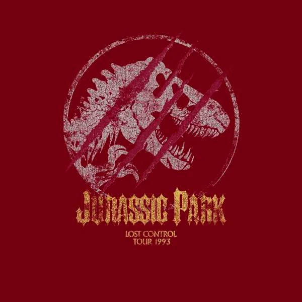 Jurassic Park Lost Control Men's T-Shirt - Burgundy