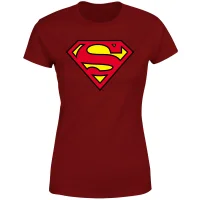 Official Superman Shield Women's T-Shirt - Burgundy - undefined undefined